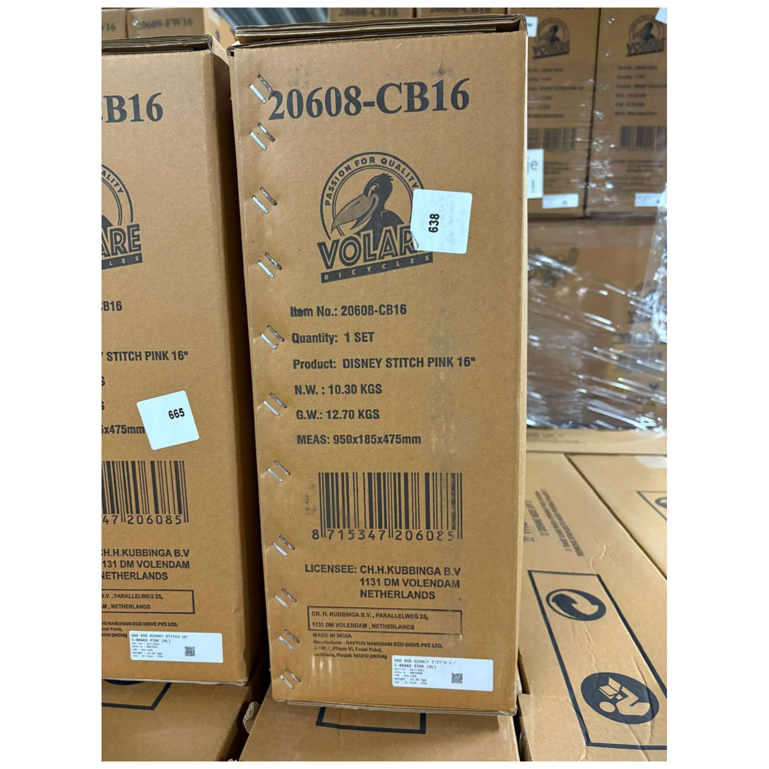 Disney Stitch Fiets - 16 inch - Roze