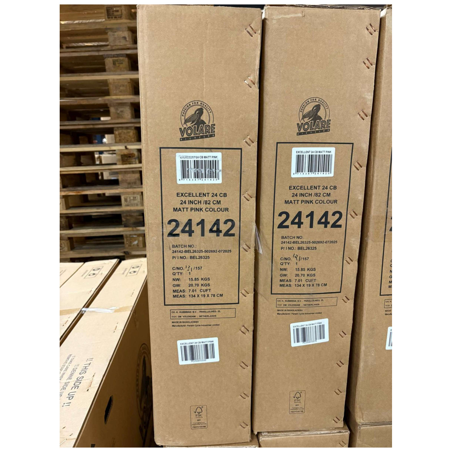 Volare Excellent Fiets - 24 inch - Mat Roze