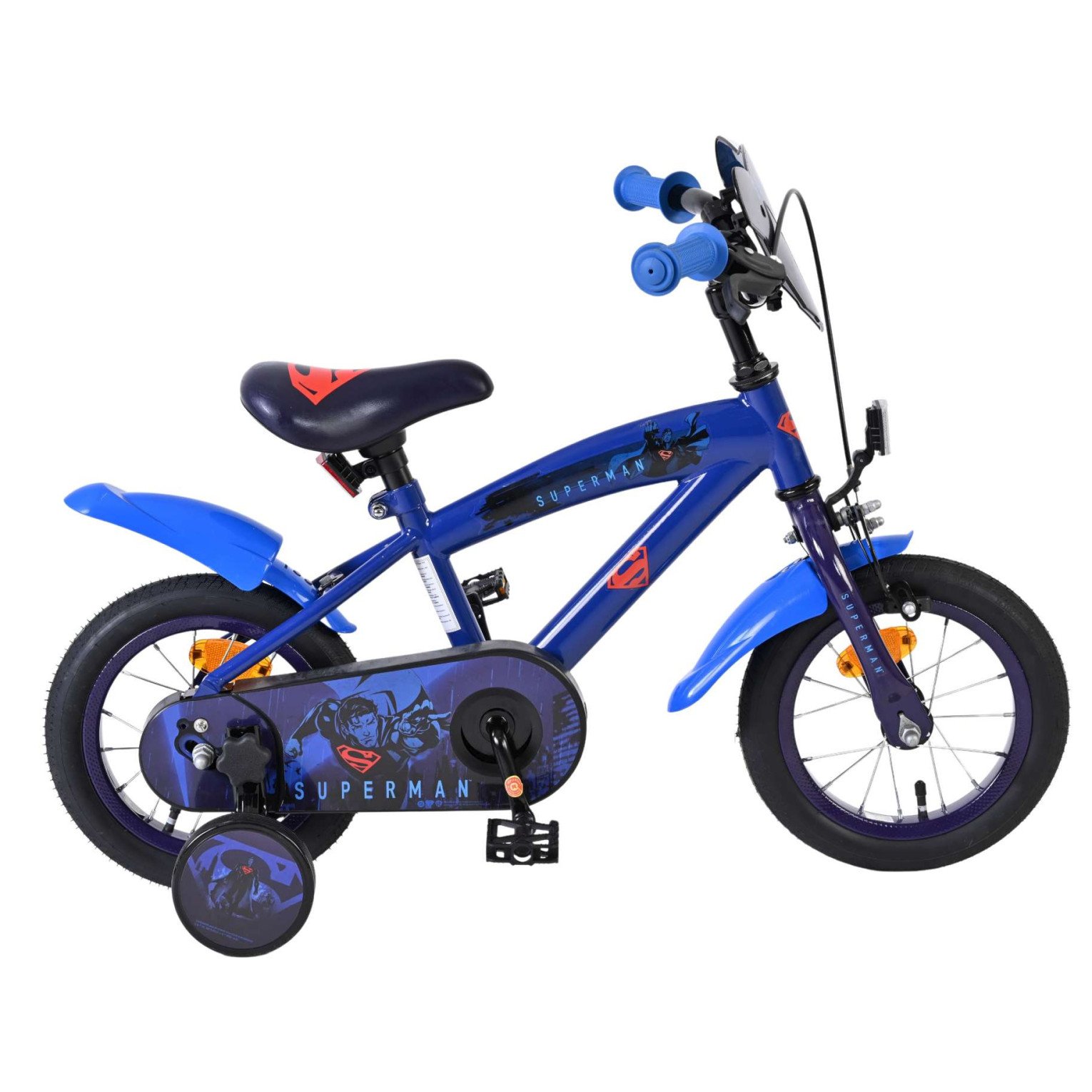 Superman Fiets - 12 inch - Blauw