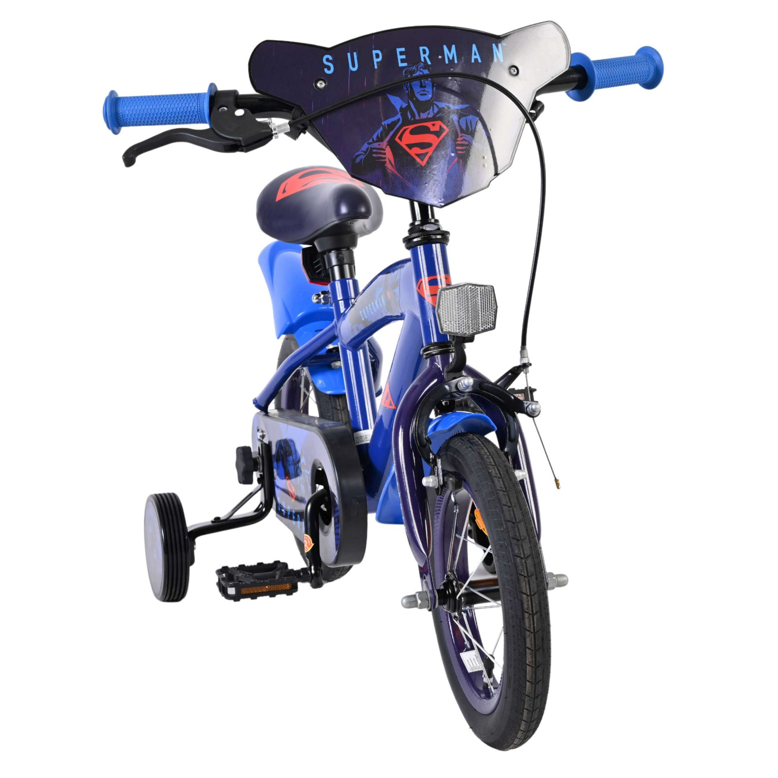 Superman Fiets - 12 inch - Blauw