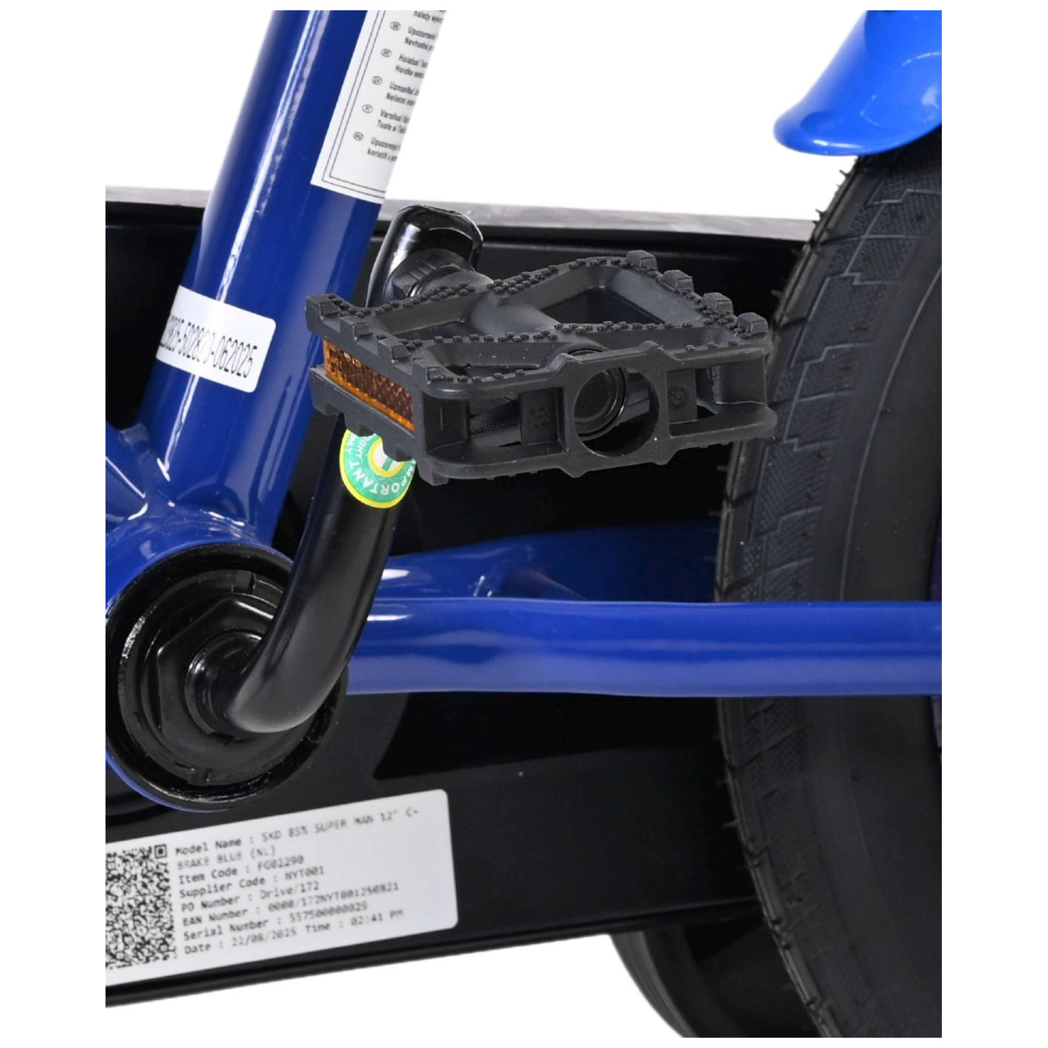 Superman Fiets - 12 inch - Blauw