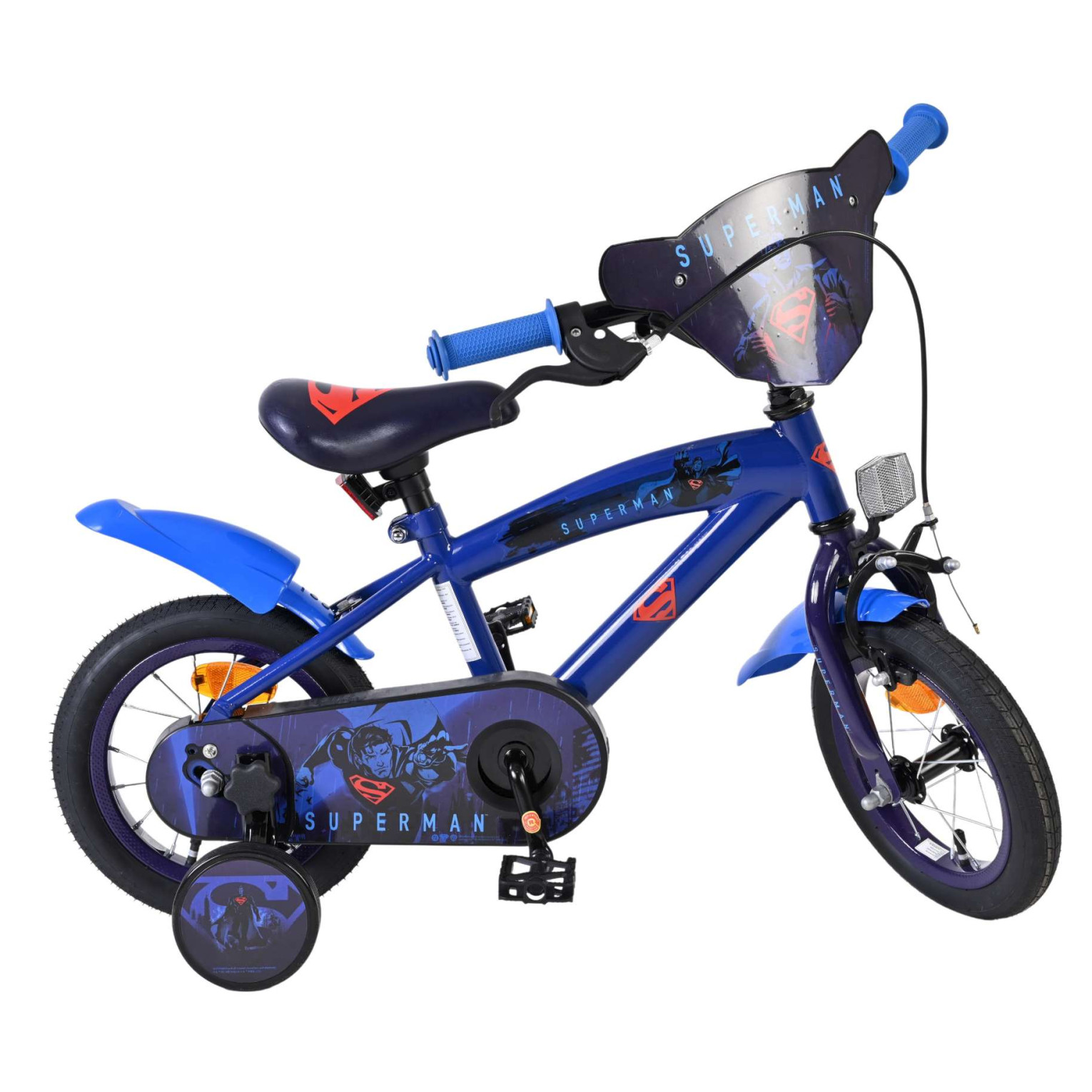 Superman Fiets - 12 inch - Blauw