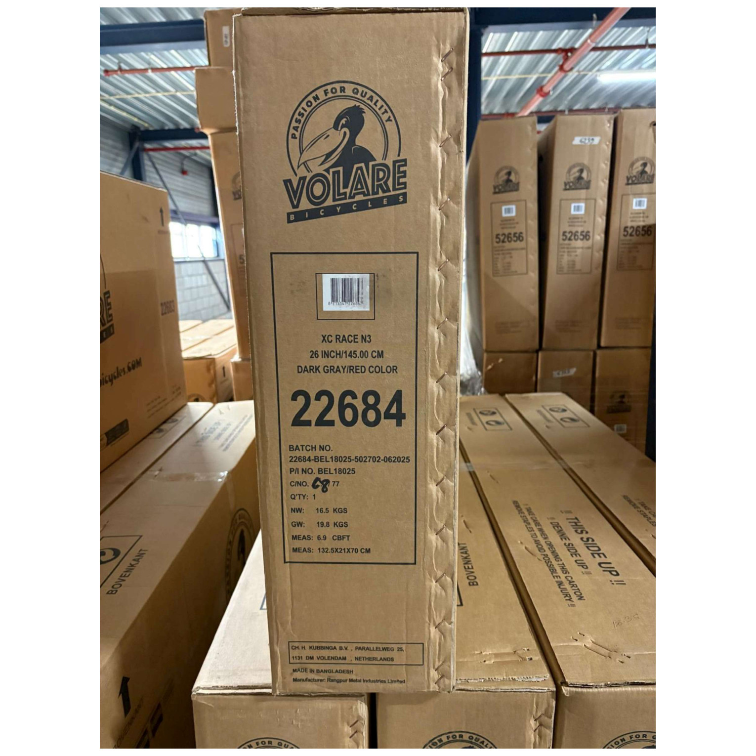 Volare XC Race Fiets - 26 inch - Nexus 3 - Rood/Grijs