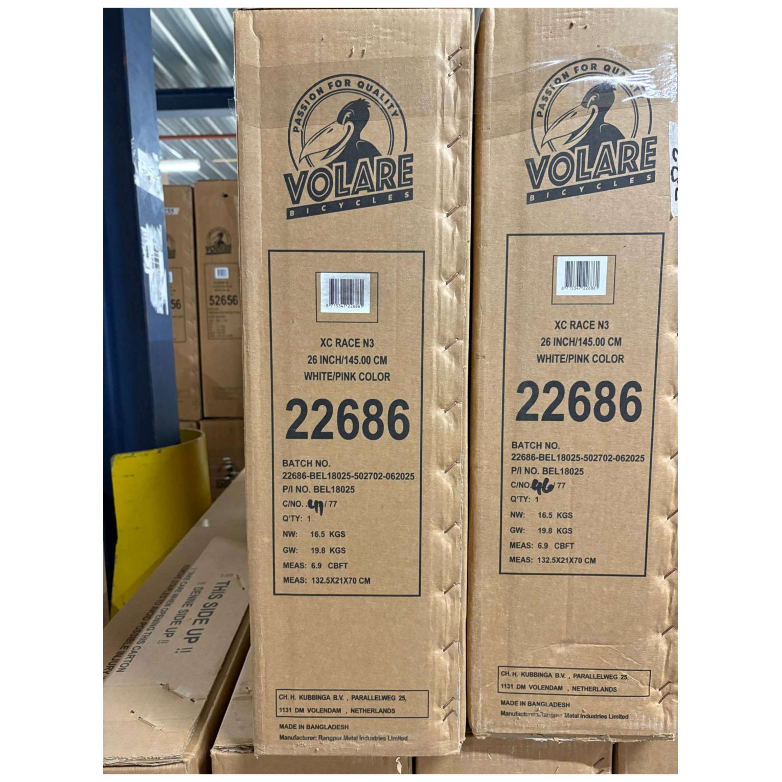 Volare XC Race Fiets - 26 inch - Nexus 3 - Wit/Roze