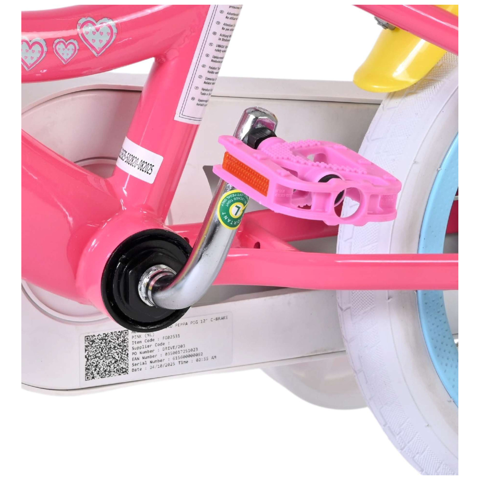 Peppa Fiets - 12 inch - Roze