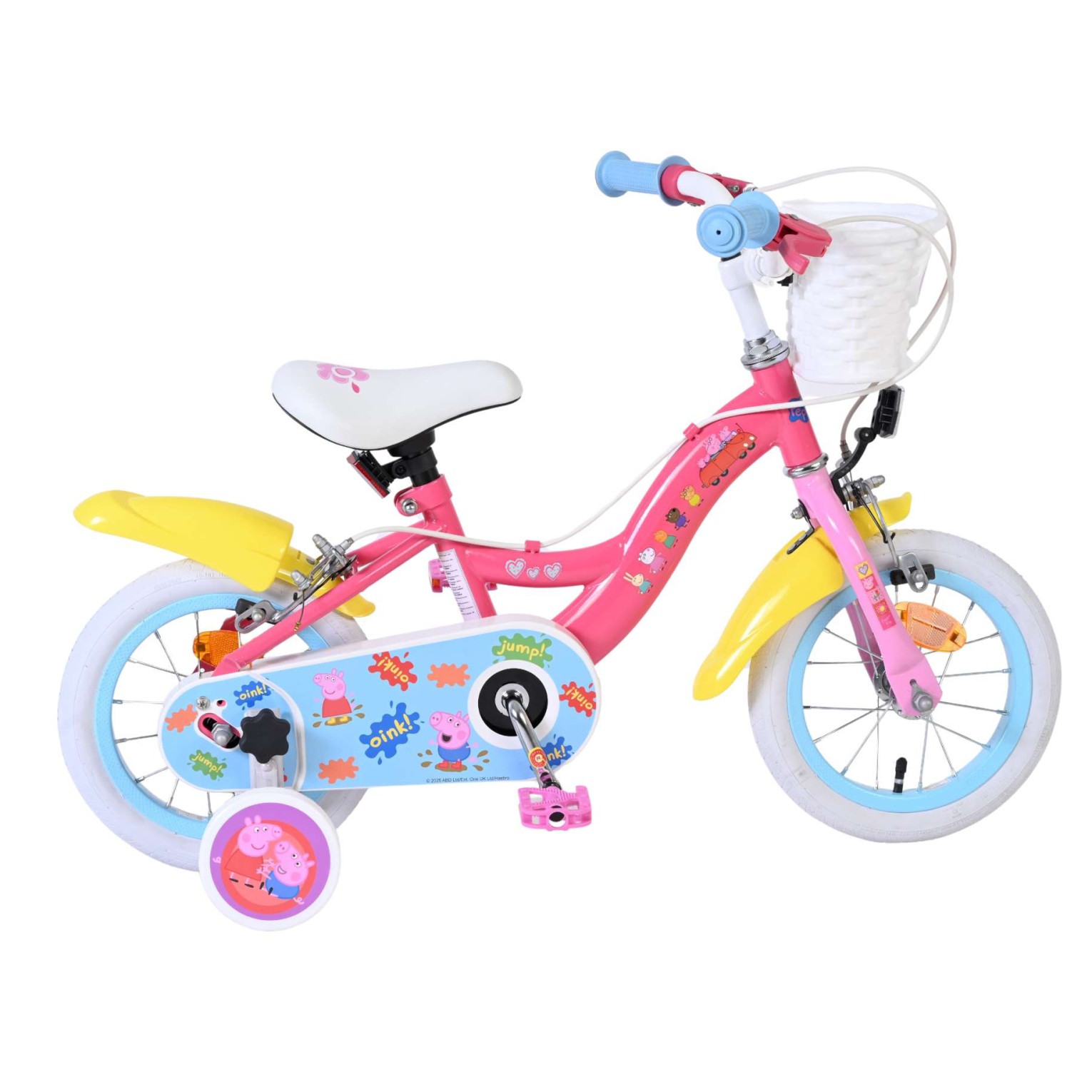 Peppa Pig Fiets - 12 inch - Roze - Twee handremmen