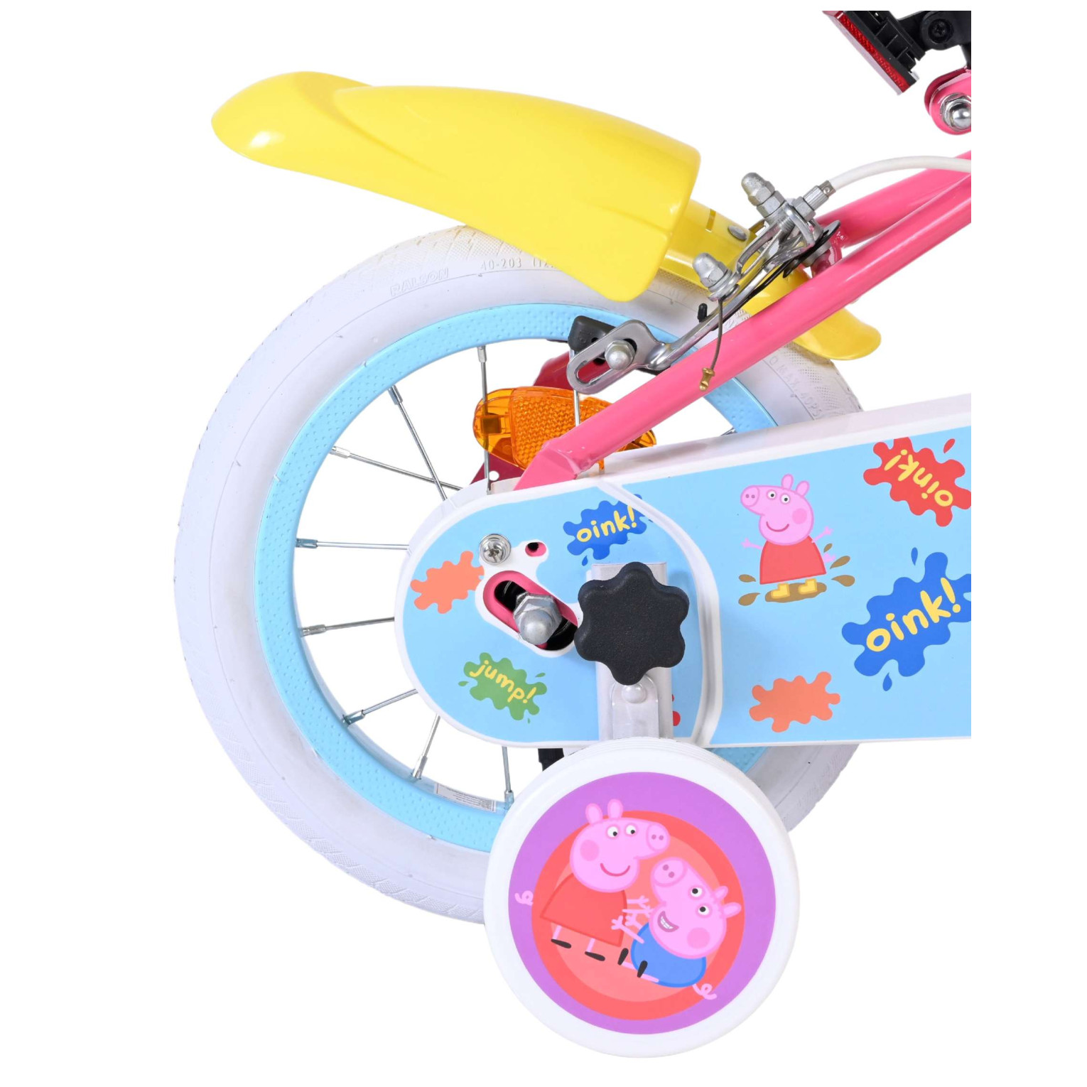 Peppa Pig Fiets - 12 inch - Roze - Twee handremmen