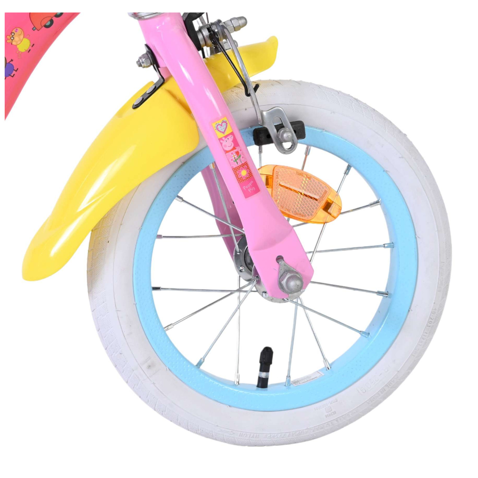 Peppa Pig Fiets - 12 inch - Roze - Twee handremmen