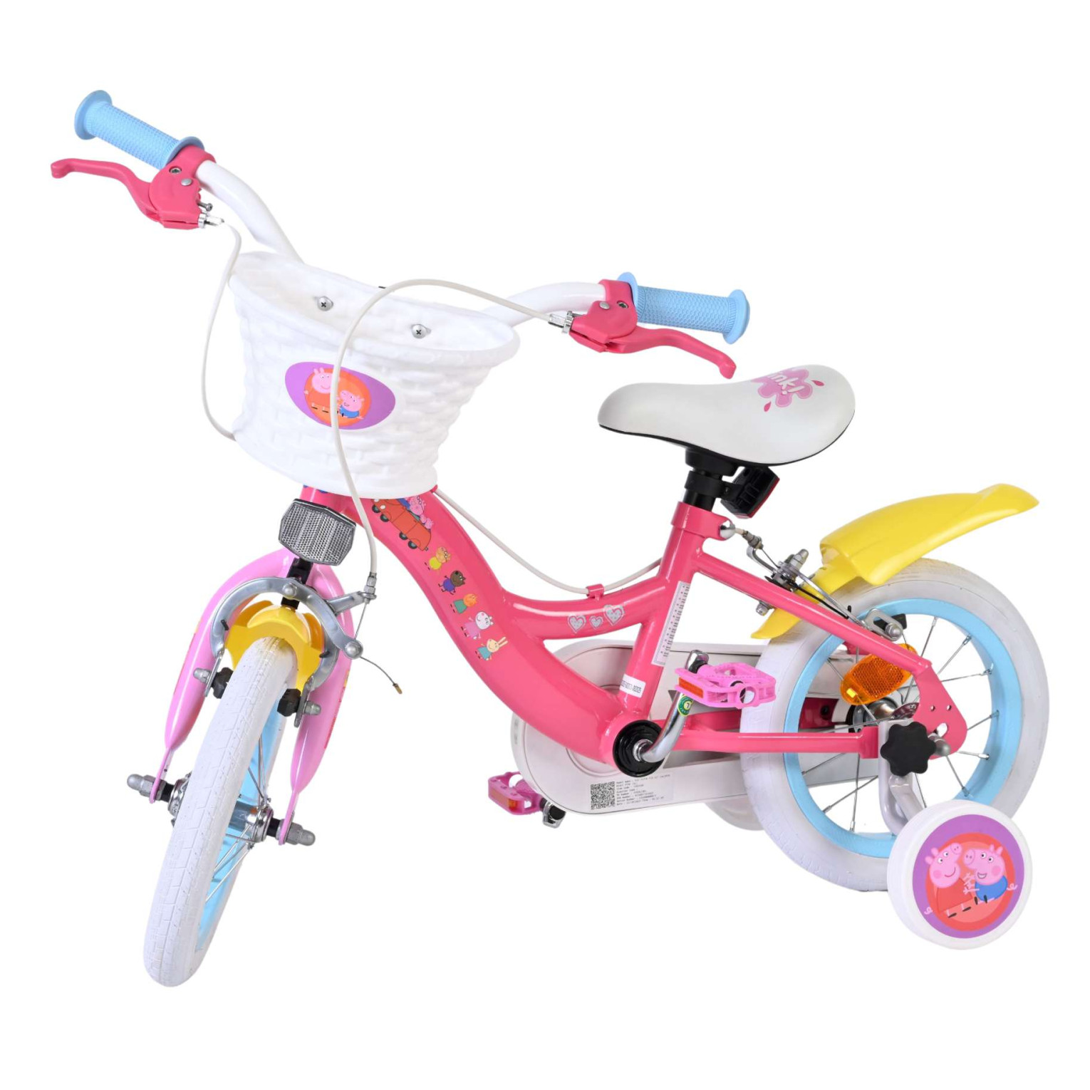 Peppa Pig Fiets - 12 inch - Roze - Twee handremmen