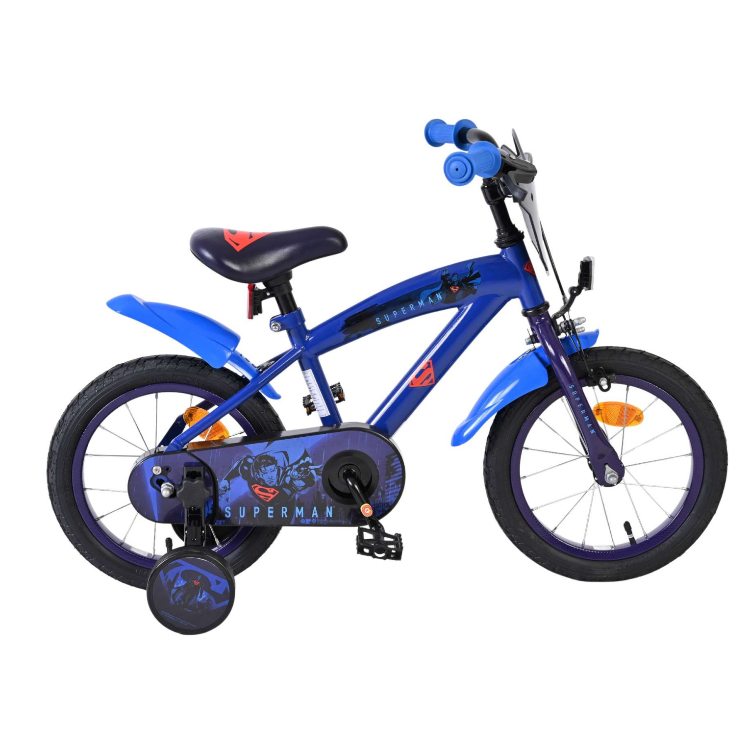 Superman Fiets - 14 inch - Blauw