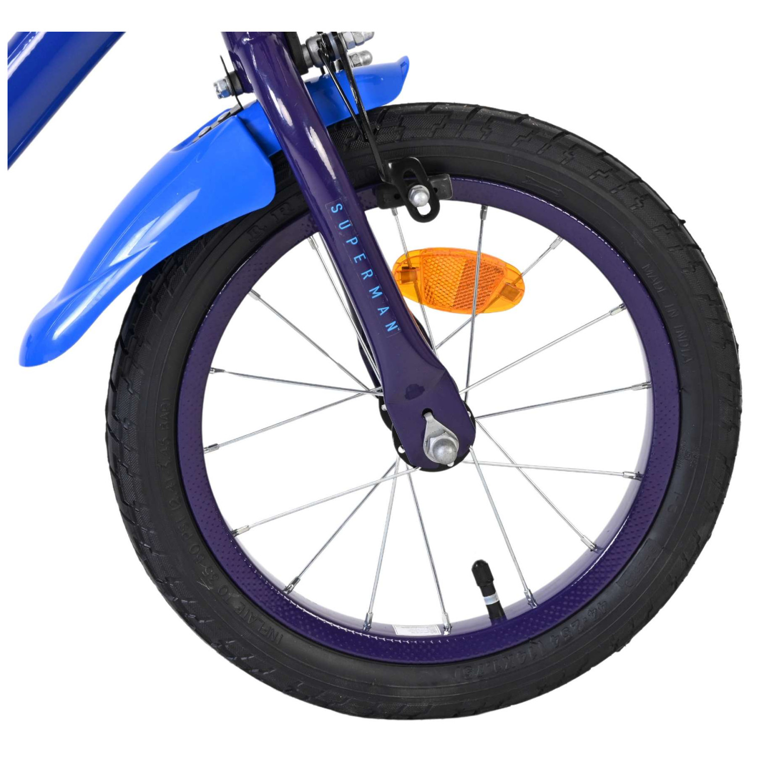 Superman Fiets - 14 inch - Blauw