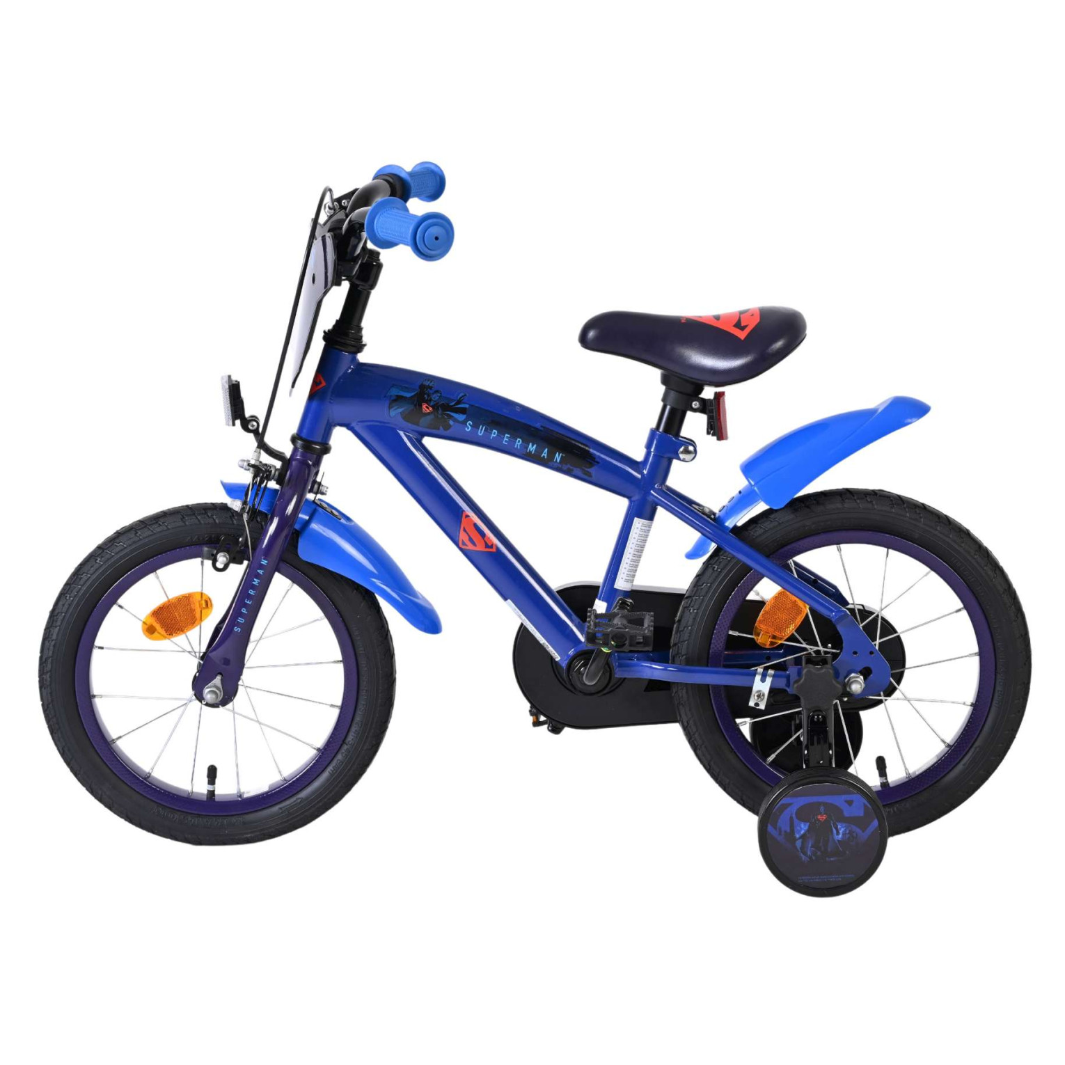 Superman Fiets - 14 inch - Blauw
