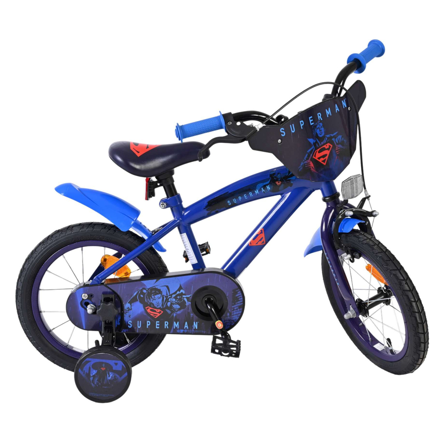 Superman Fiets - 14 inch - Blauw