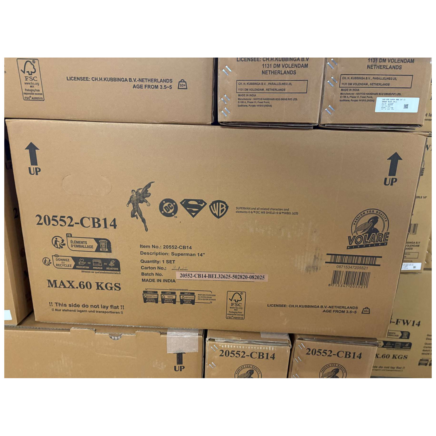 Superman Fiets - 14 inch - Blauw