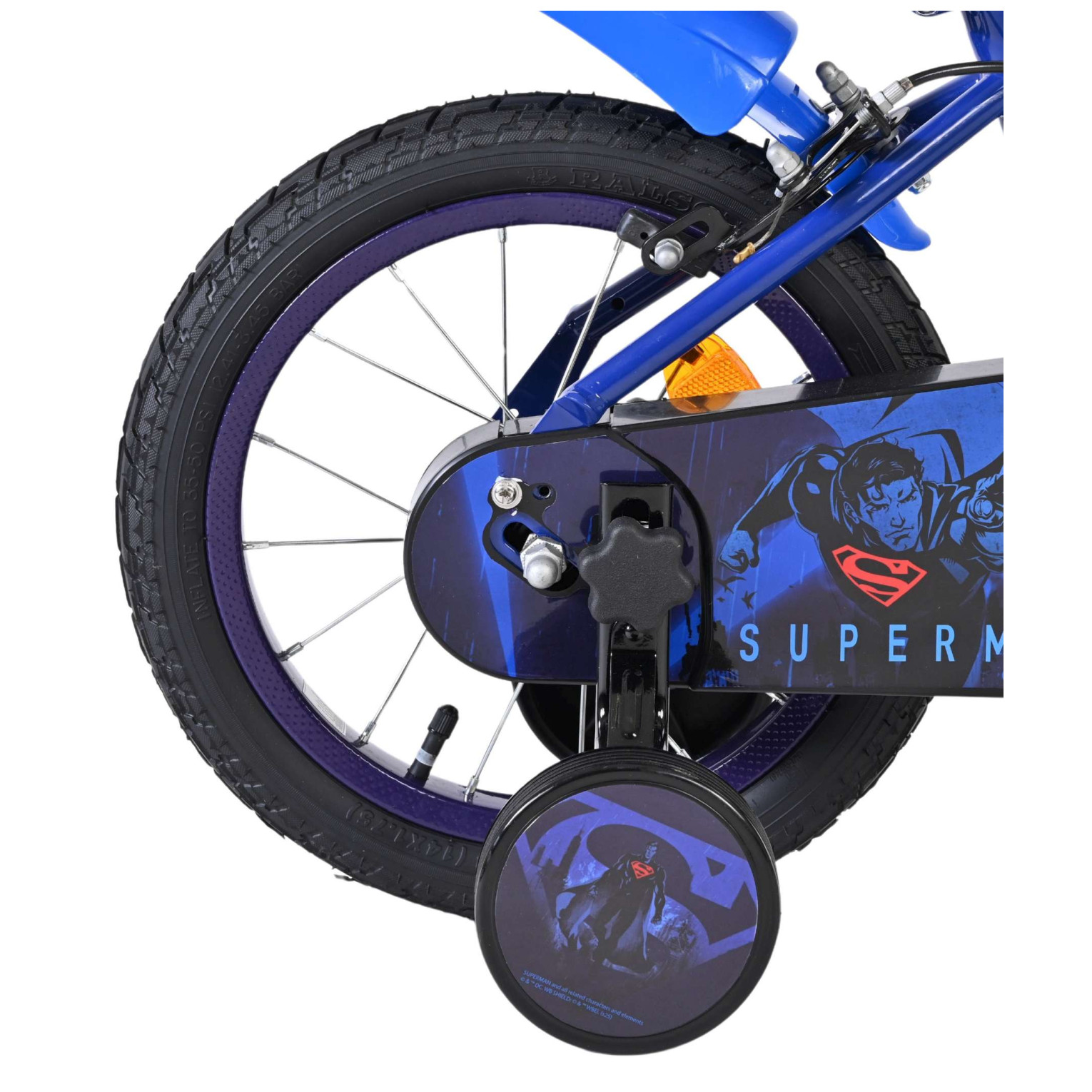 Superman Fiets - 14 inch - Blauw - Twee handremmen