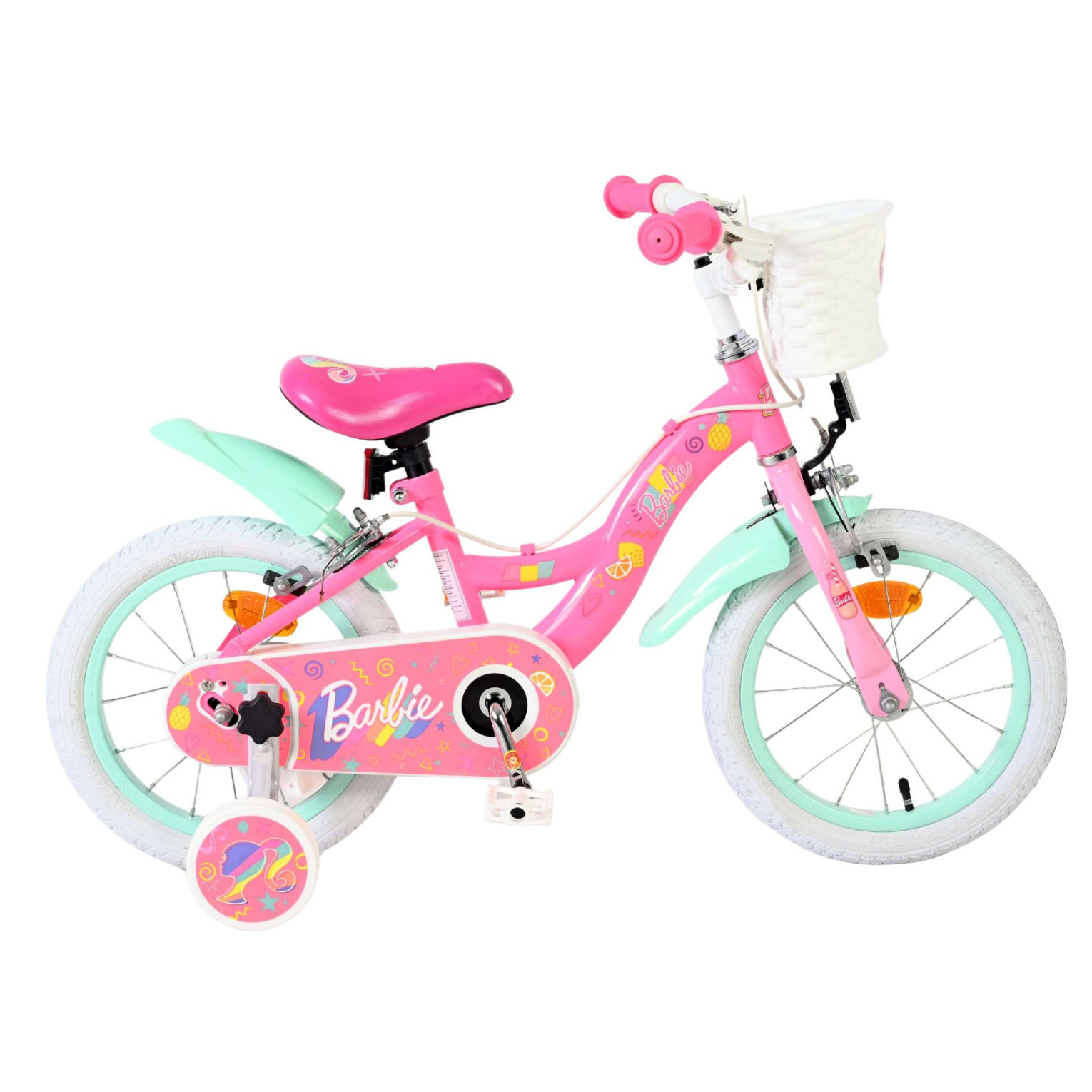 Barbie Fiets - 14 inch - Roze - Twee handremmen