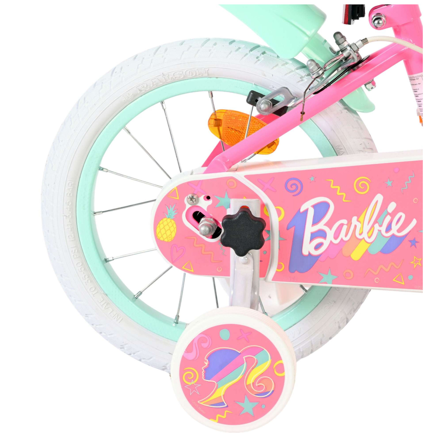 Barbie Fiets - 14 inch - Roze - Twee handremmen