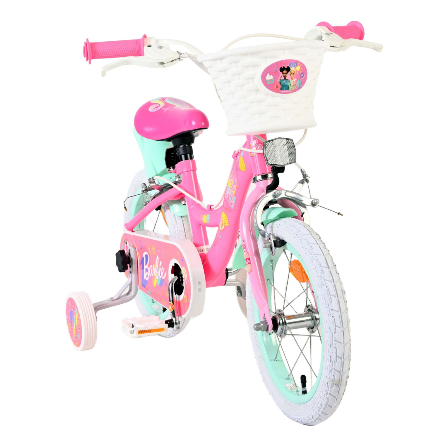 Barbie Fiets - 14 inch - Roze - Twee handremmen