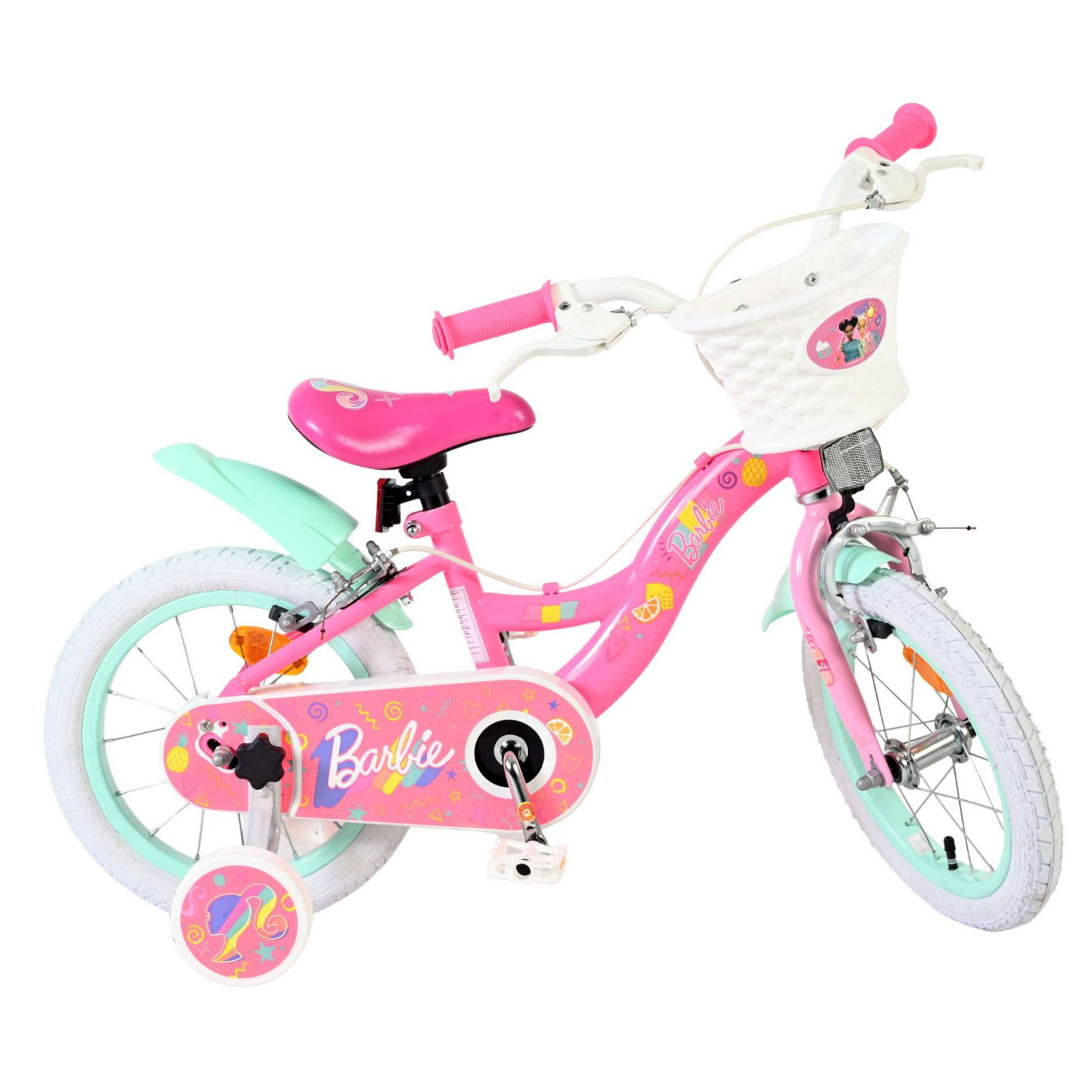 Barbie Fiets - 14 inch - Roze - Twee handremmen