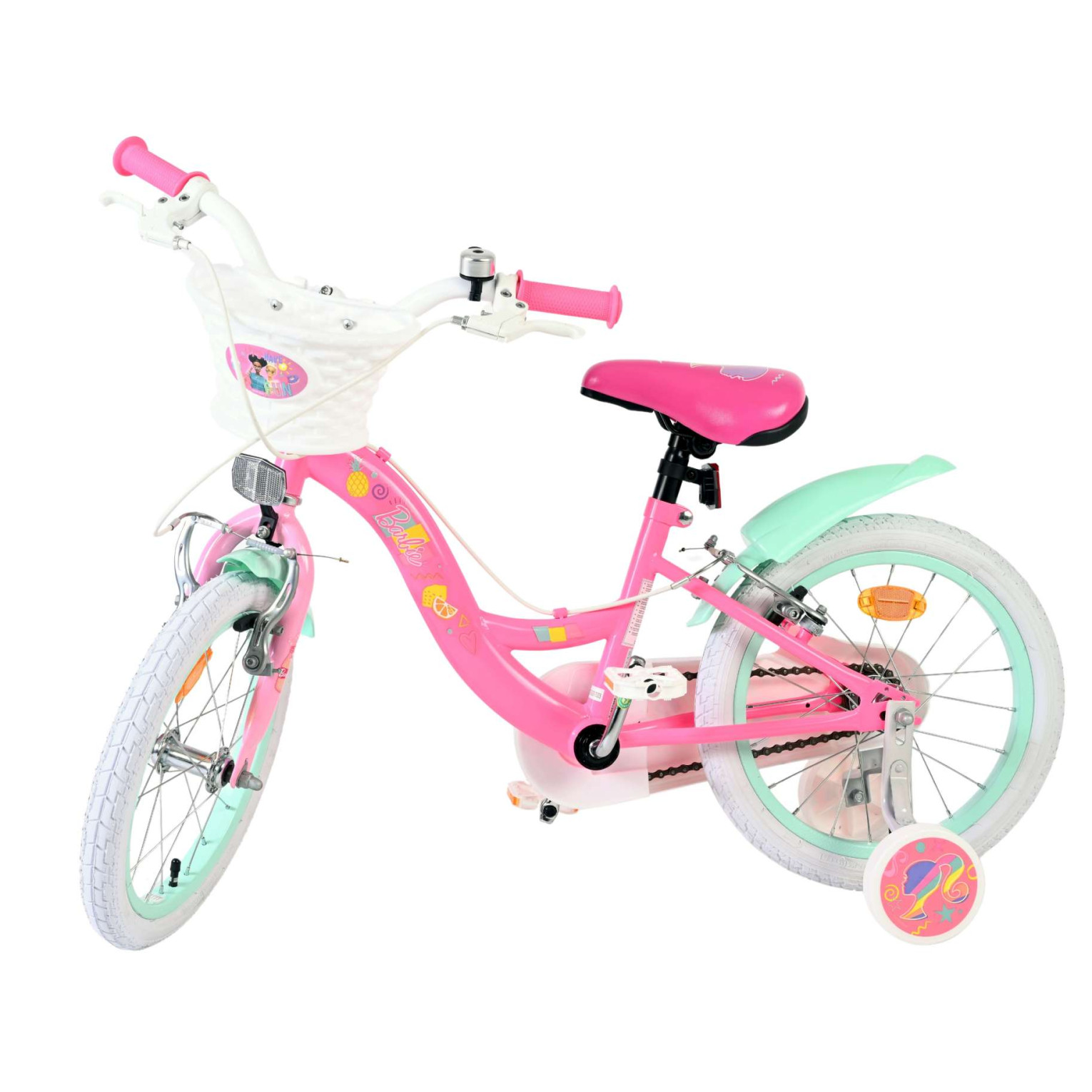 Barbie Fiets - 16 inch - Roze - Twee handremmen