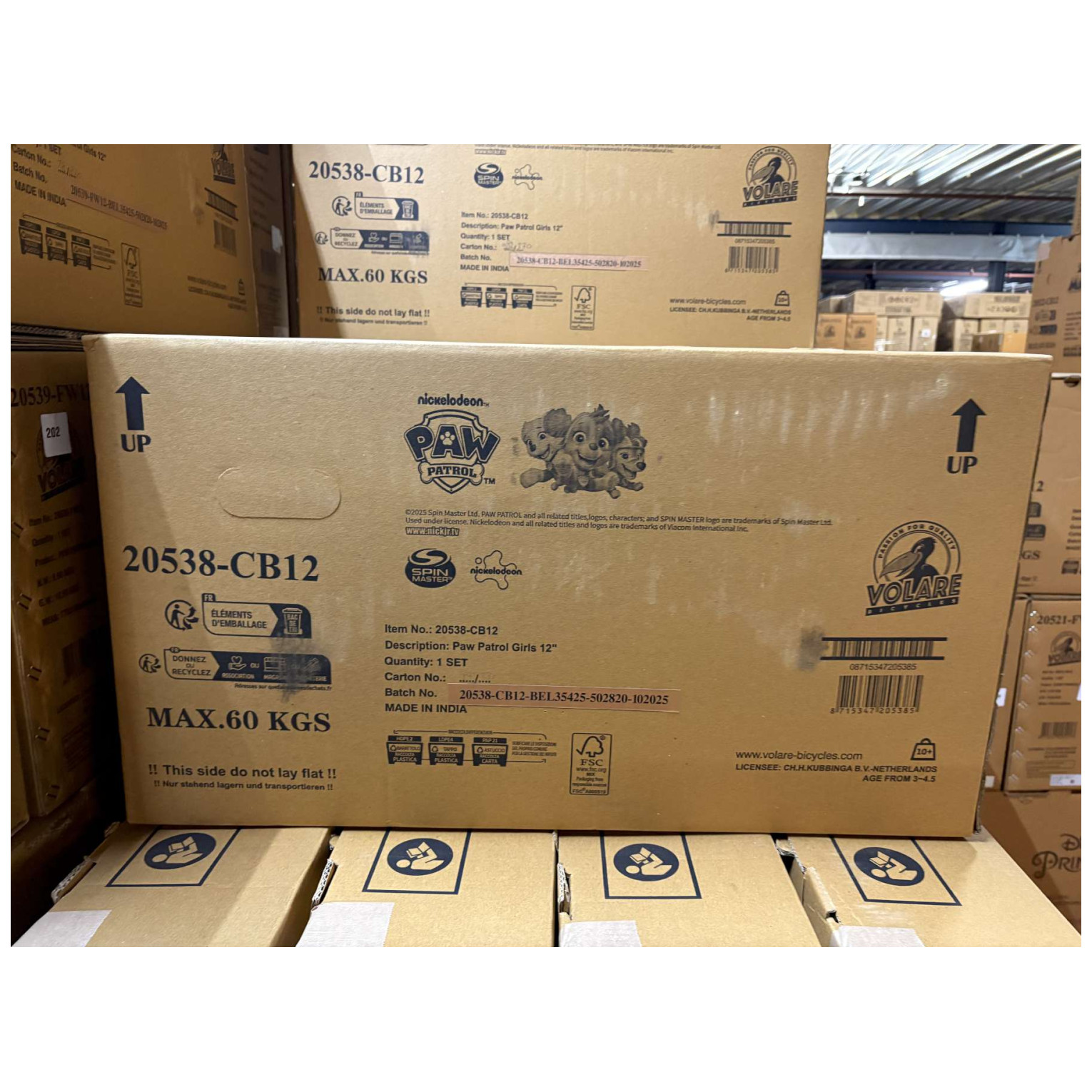 Paw Patrol Fiets - 12 inch - Roze