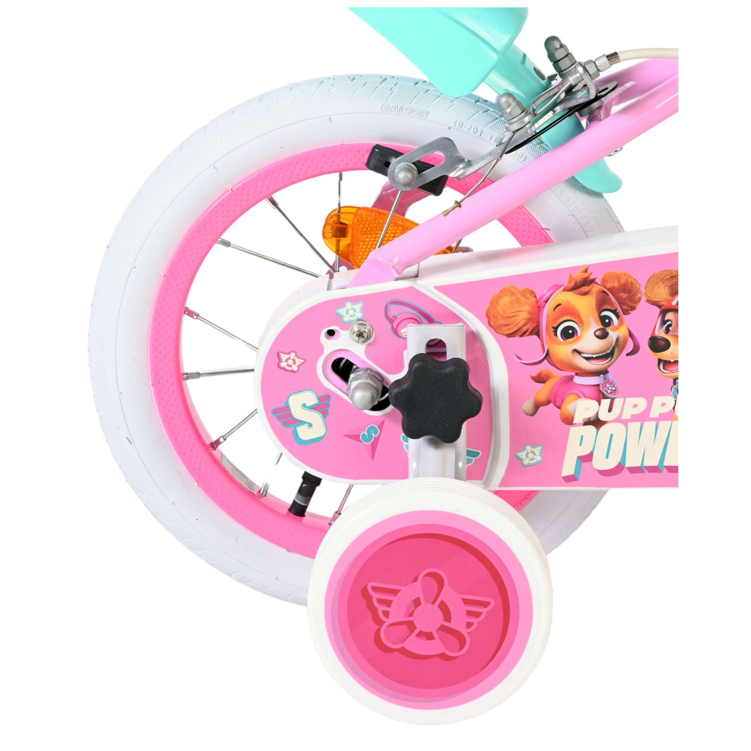 Paw Patrol Fiets - 12 inch - Roze - Twee handremmen