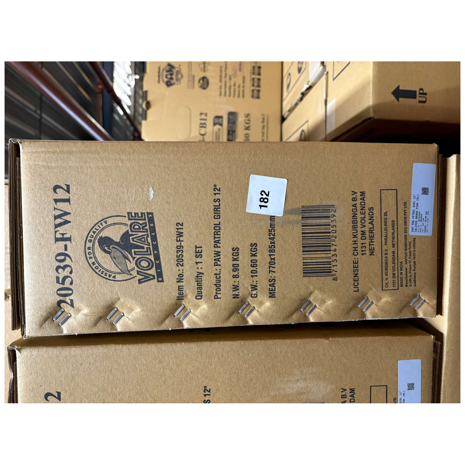 Paw Patrol Fiets - 12 inch - Roze - Twee handremmen