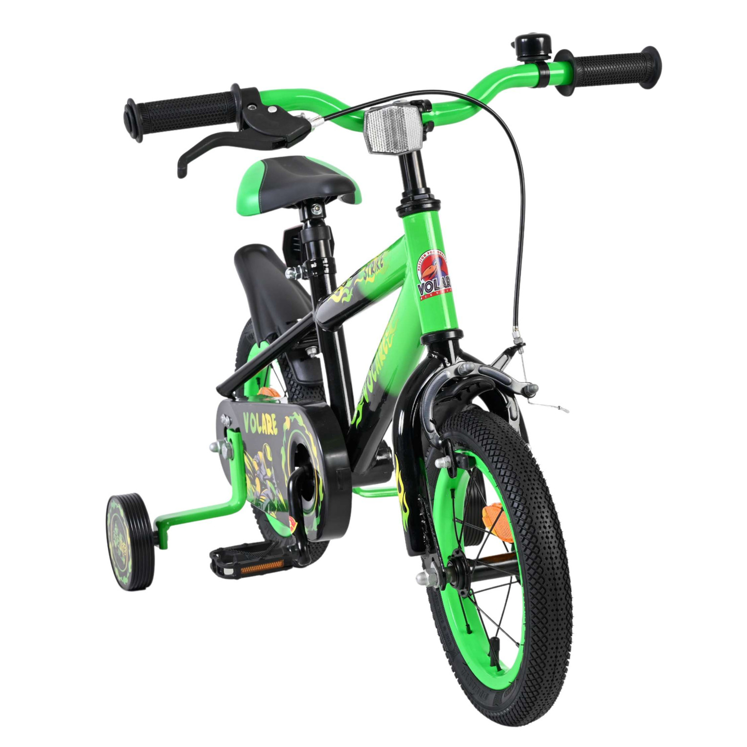 Volare Strike Fiets - 12 inch - Zwart Groen