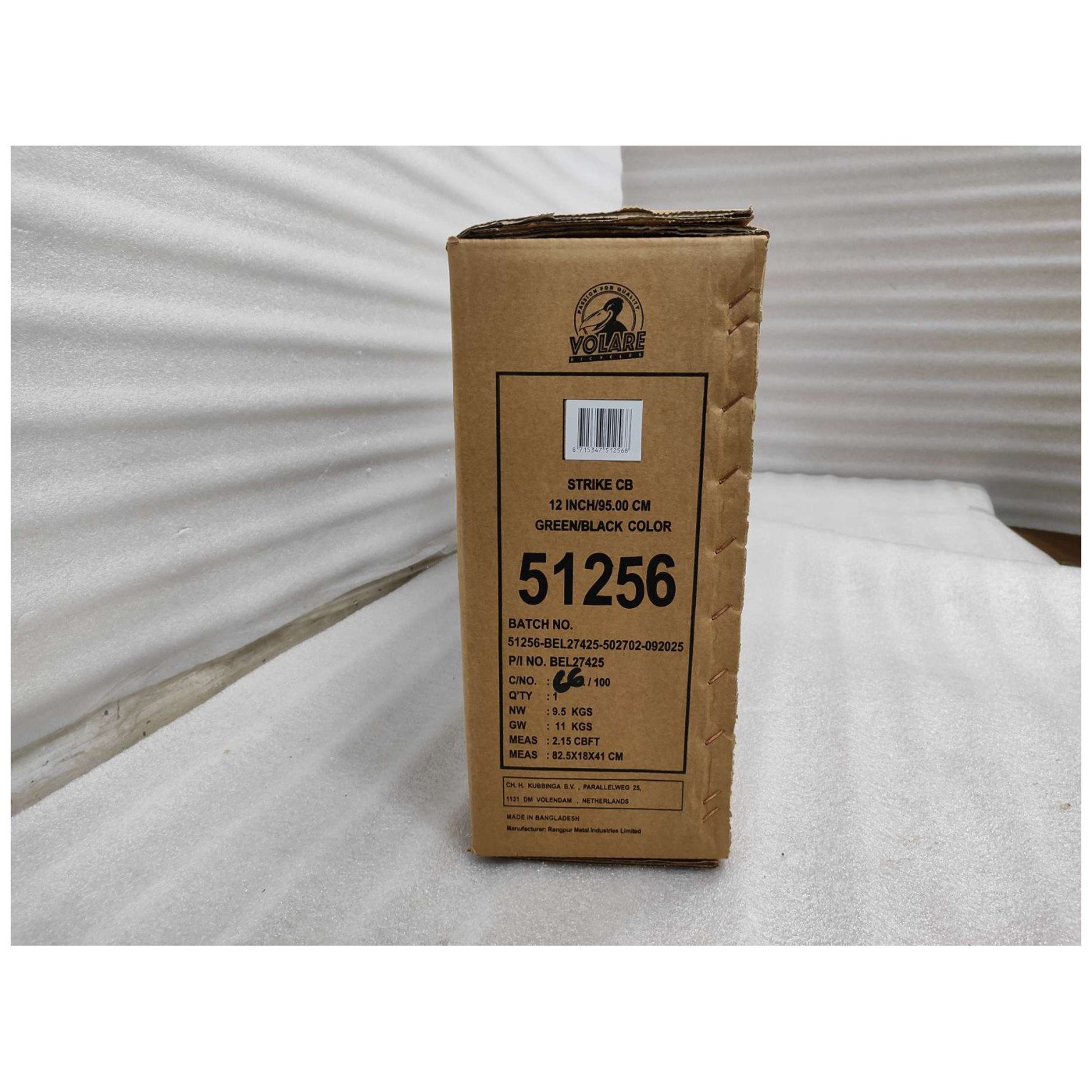 Volare Strike Fiets - 12 inch - Zwart Groen