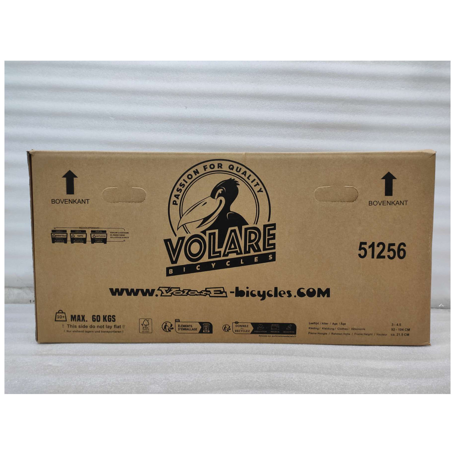 Volare Strike Fiets - 12 inch - Zwart Groen