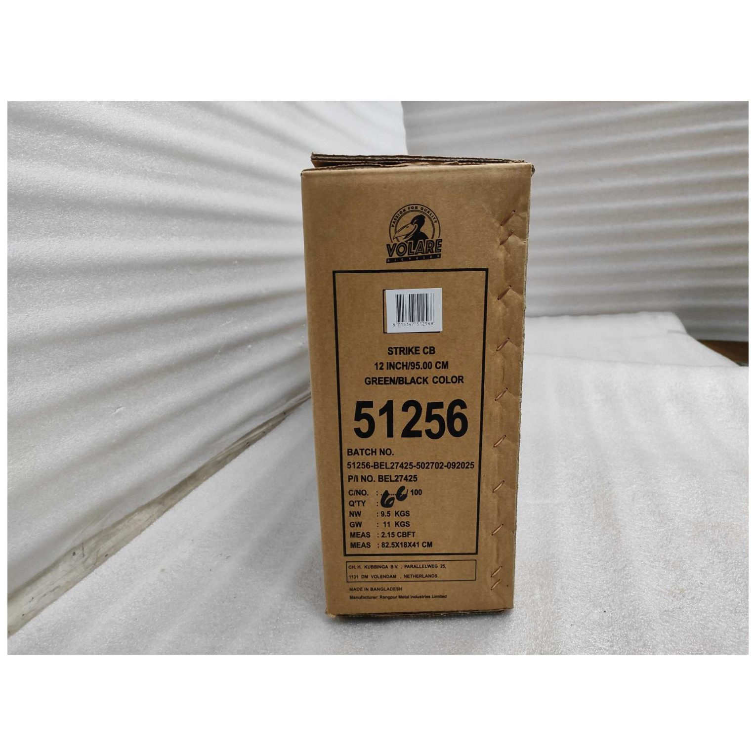 Volare Strike Fiets - 12 inch - Zwart Groen