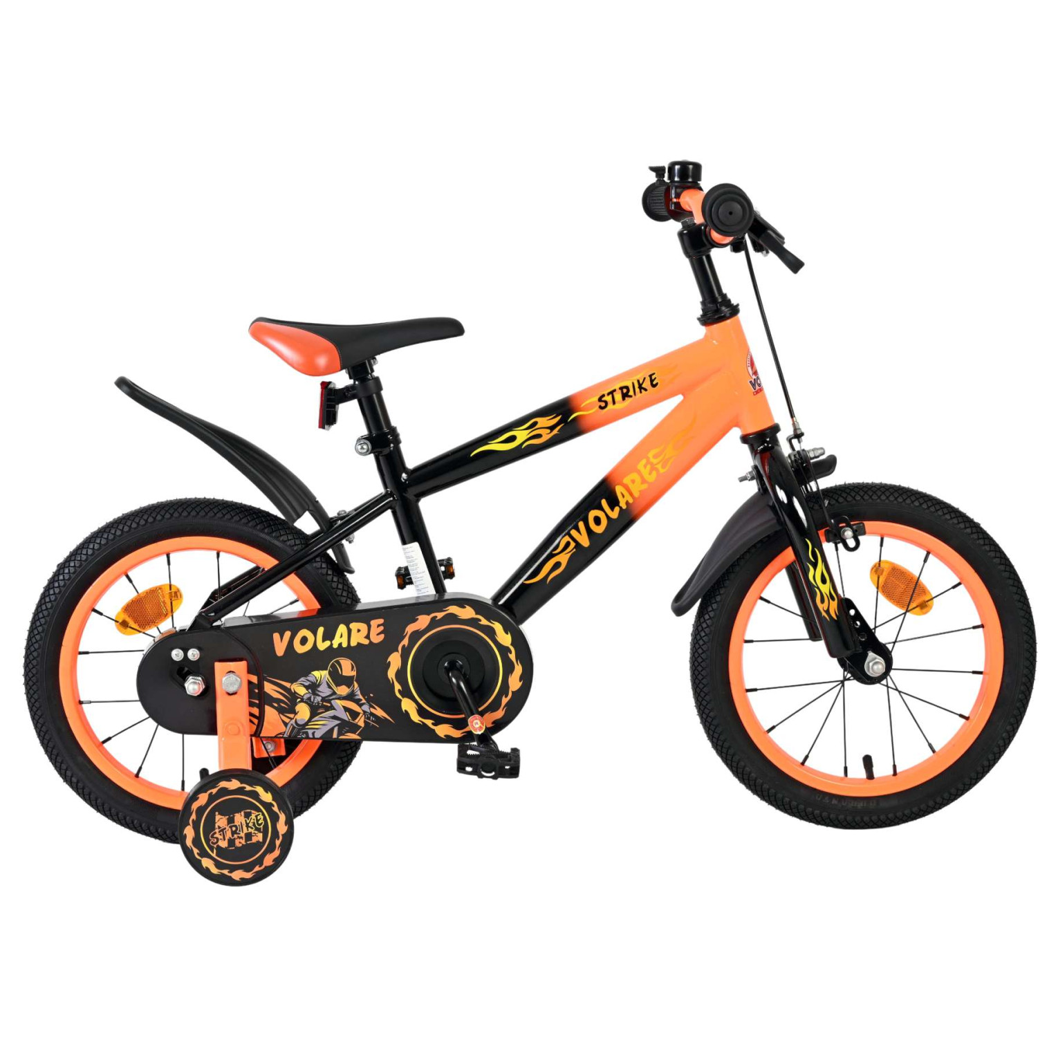 Volare Strike Fiets - 14 inch - Zwart Oranje