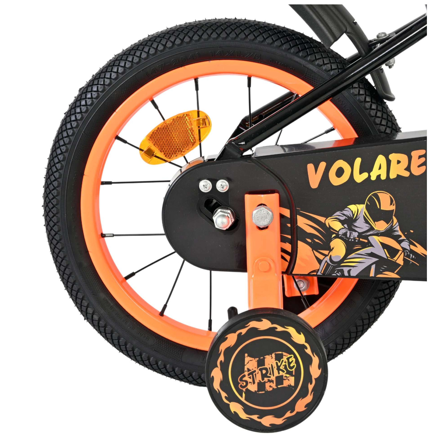 Volare Strike Fiets - 14 inch - Zwart Oranje