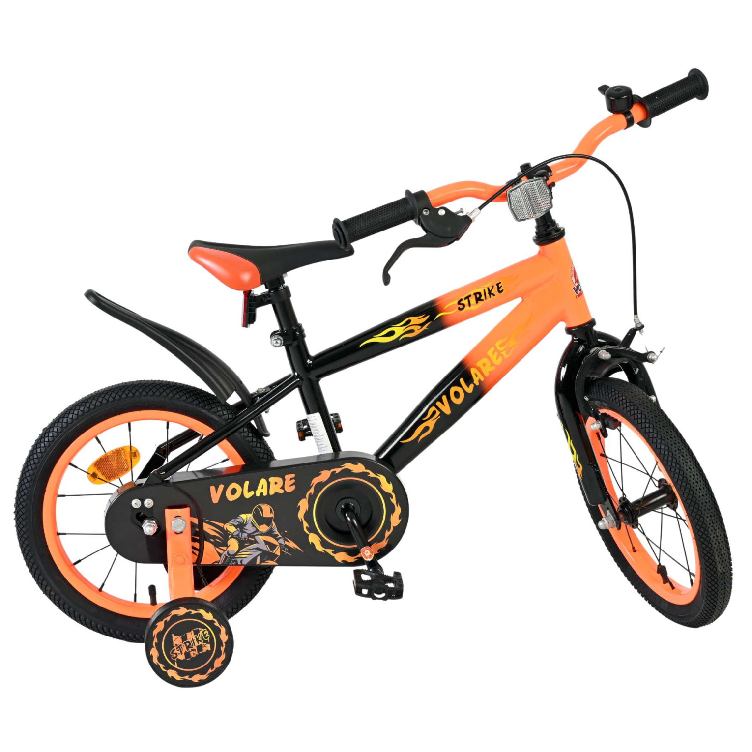 Volare Strike Fiets - 14 inch - Zwart Oranje