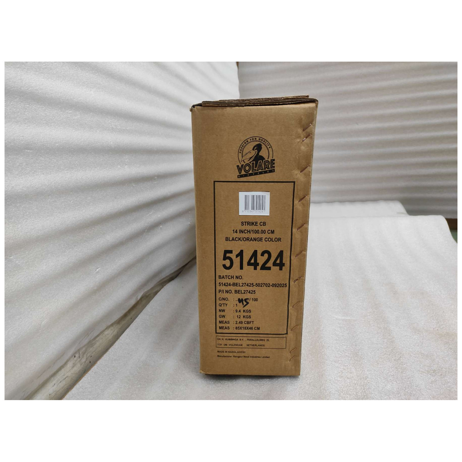 Volare Strike Fiets - 14 inch - Zwart Oranje