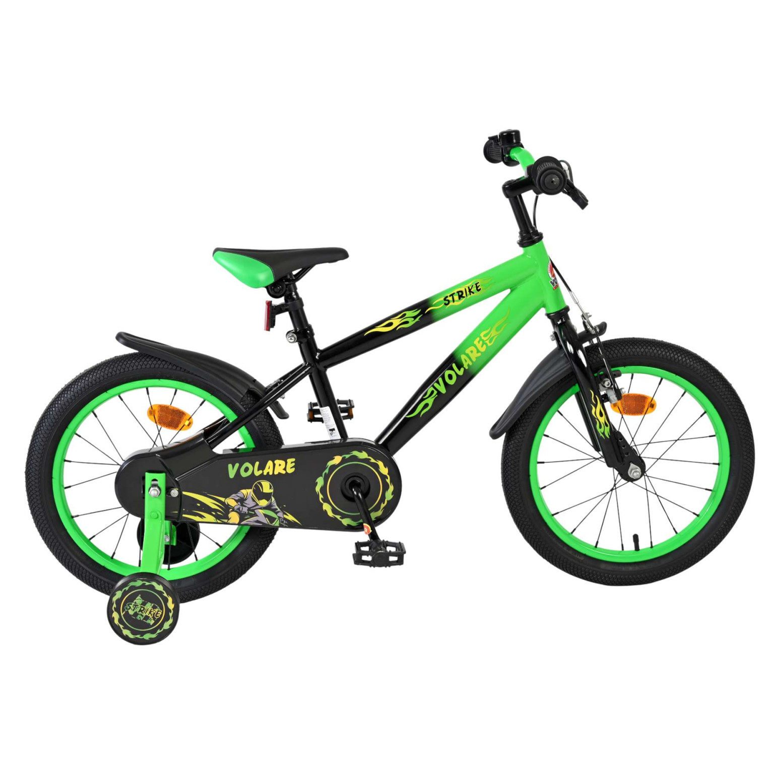 Volare Strike Fiets - 16 inch - Zwart Groen
