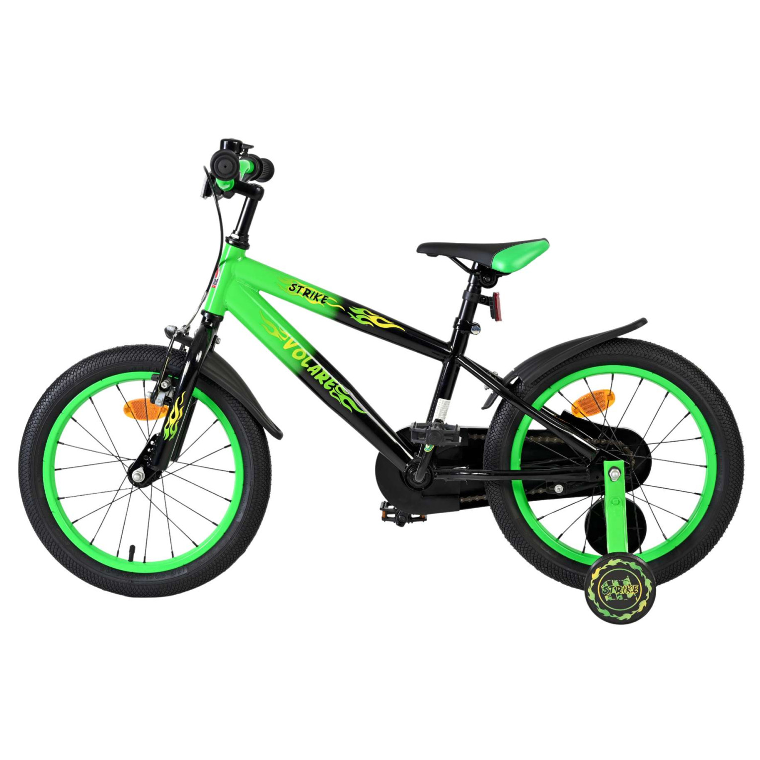Volare Strike Fiets - 16 inch - Zwart Groen