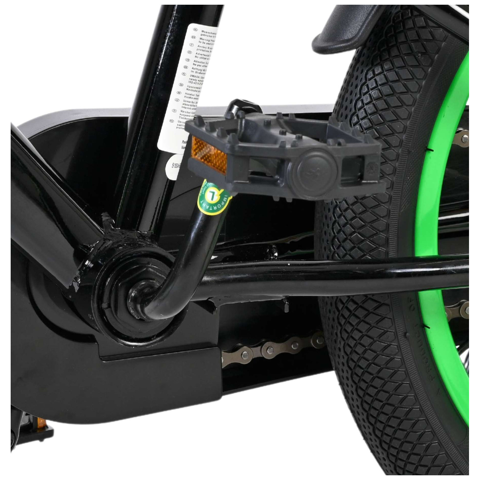 Volare Strike Fiets - 16 inch - Zwart Groen