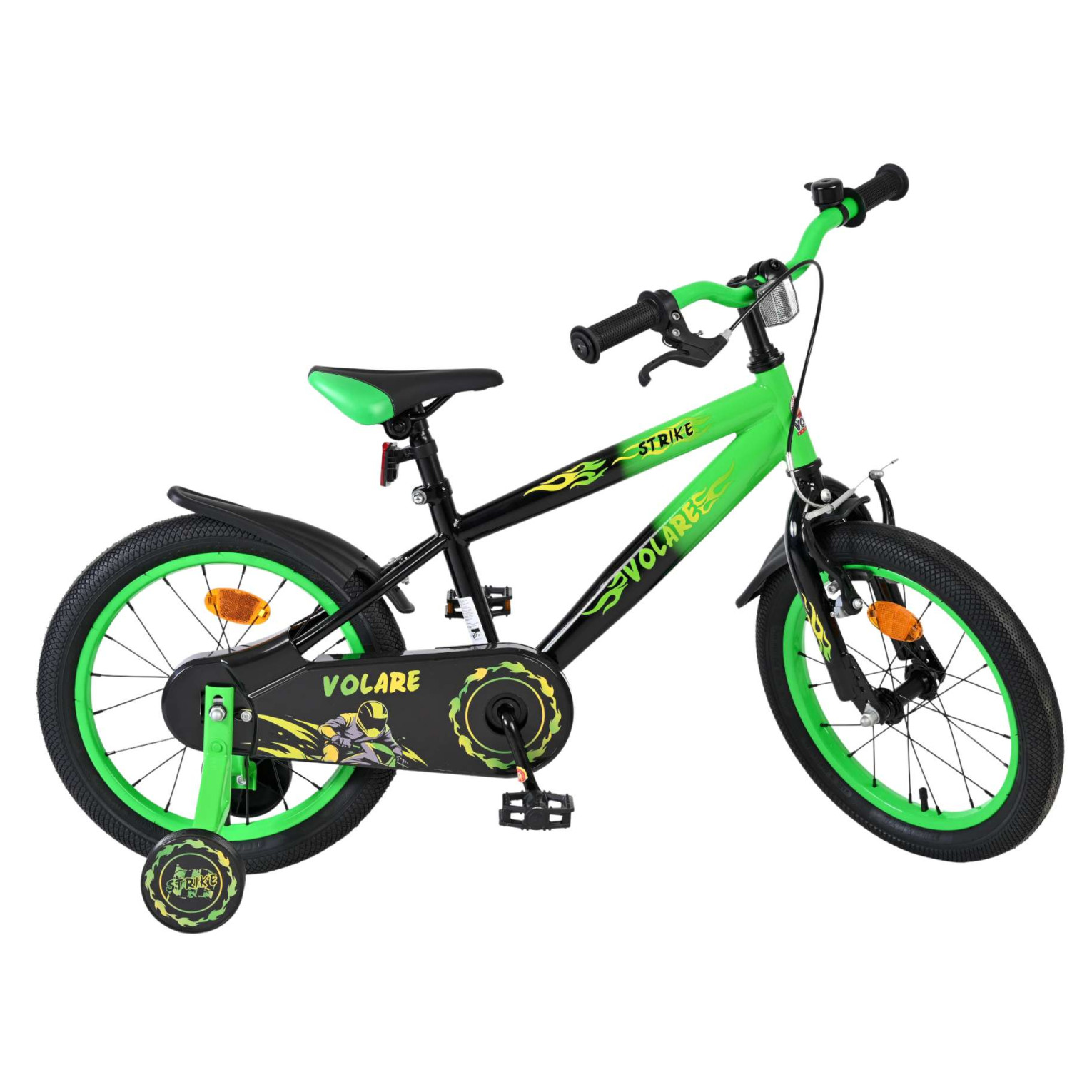 Volare Strike Fiets - 16 inch - Zwart Groen