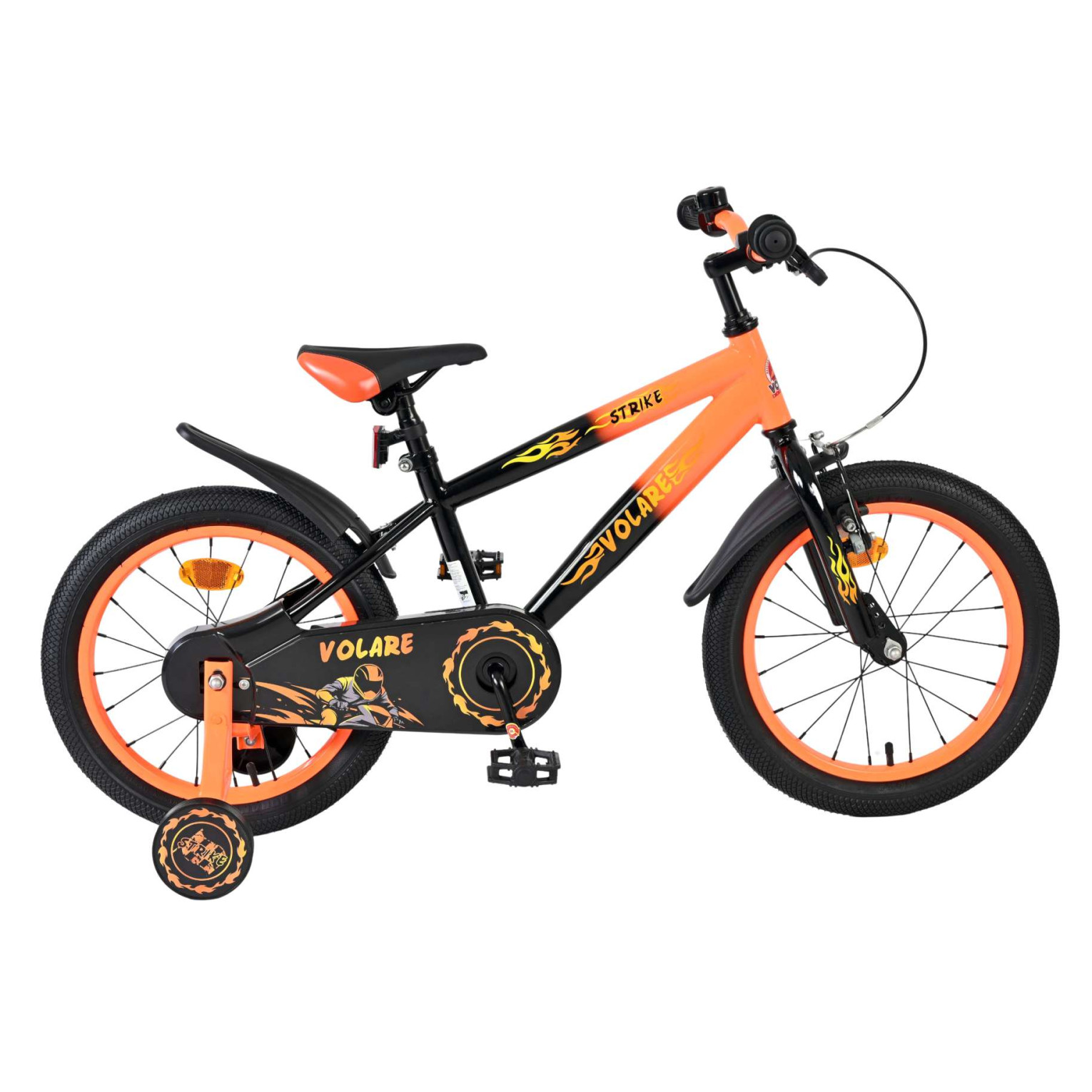 Volare Strike Fiets - 16 inch - Zwart Oranje