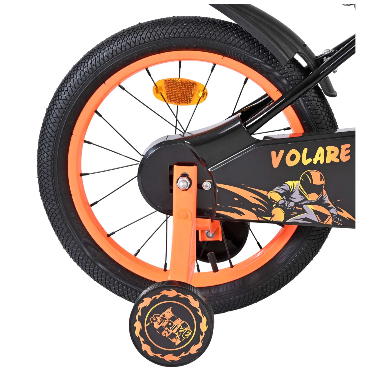 Volare Strike Fiets - 16 inch - Zwart Oranje