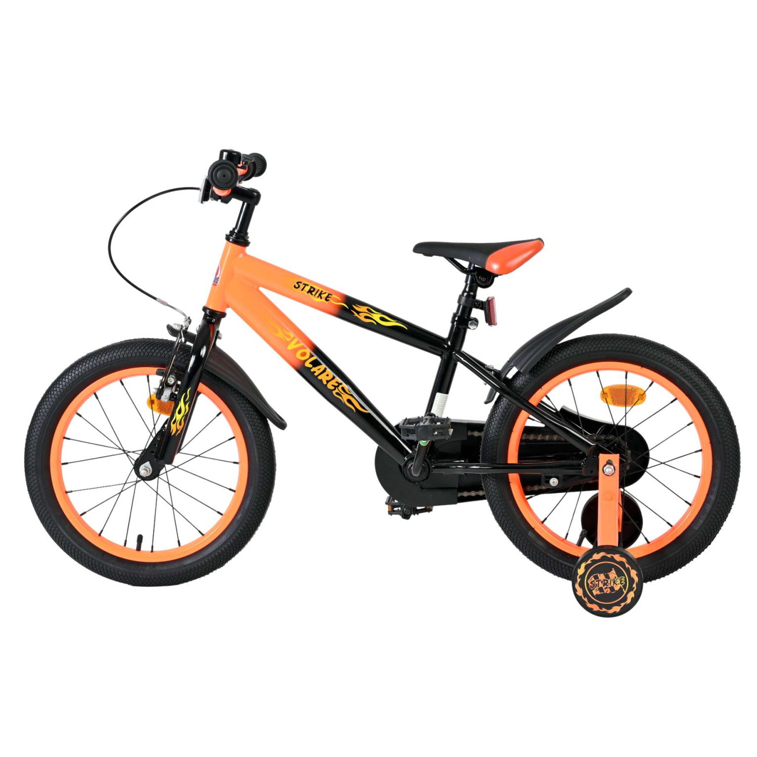 Volare Strike Fiets - 16 inch - Zwart Oranje