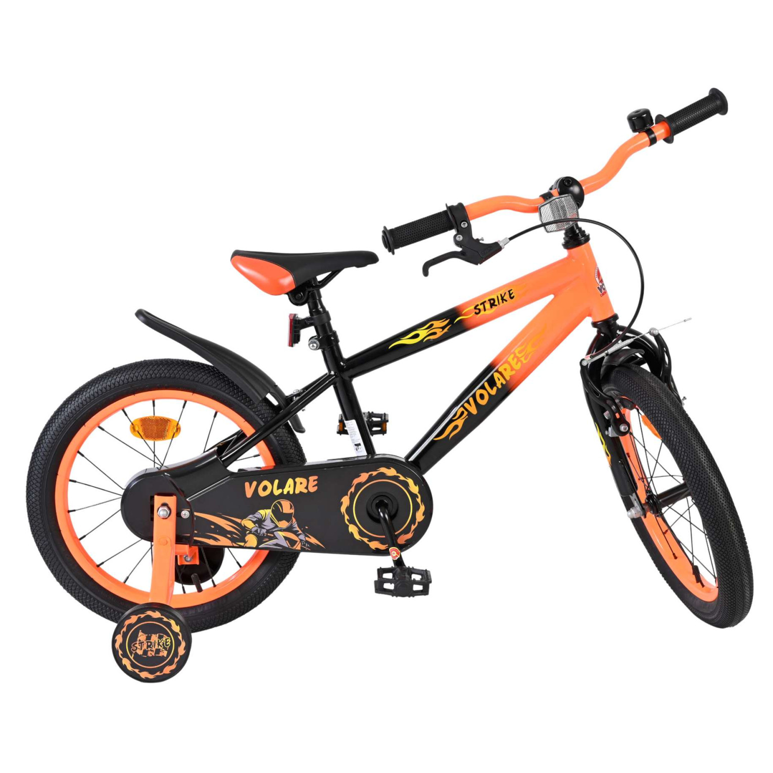 Volare Strike Fiets - 16 inch - Zwart Oranje