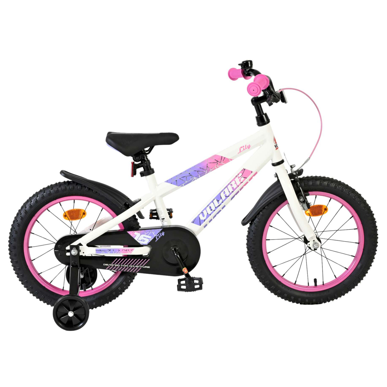 Volare Lily Fiets - 16 inch - Wit Roze Paars