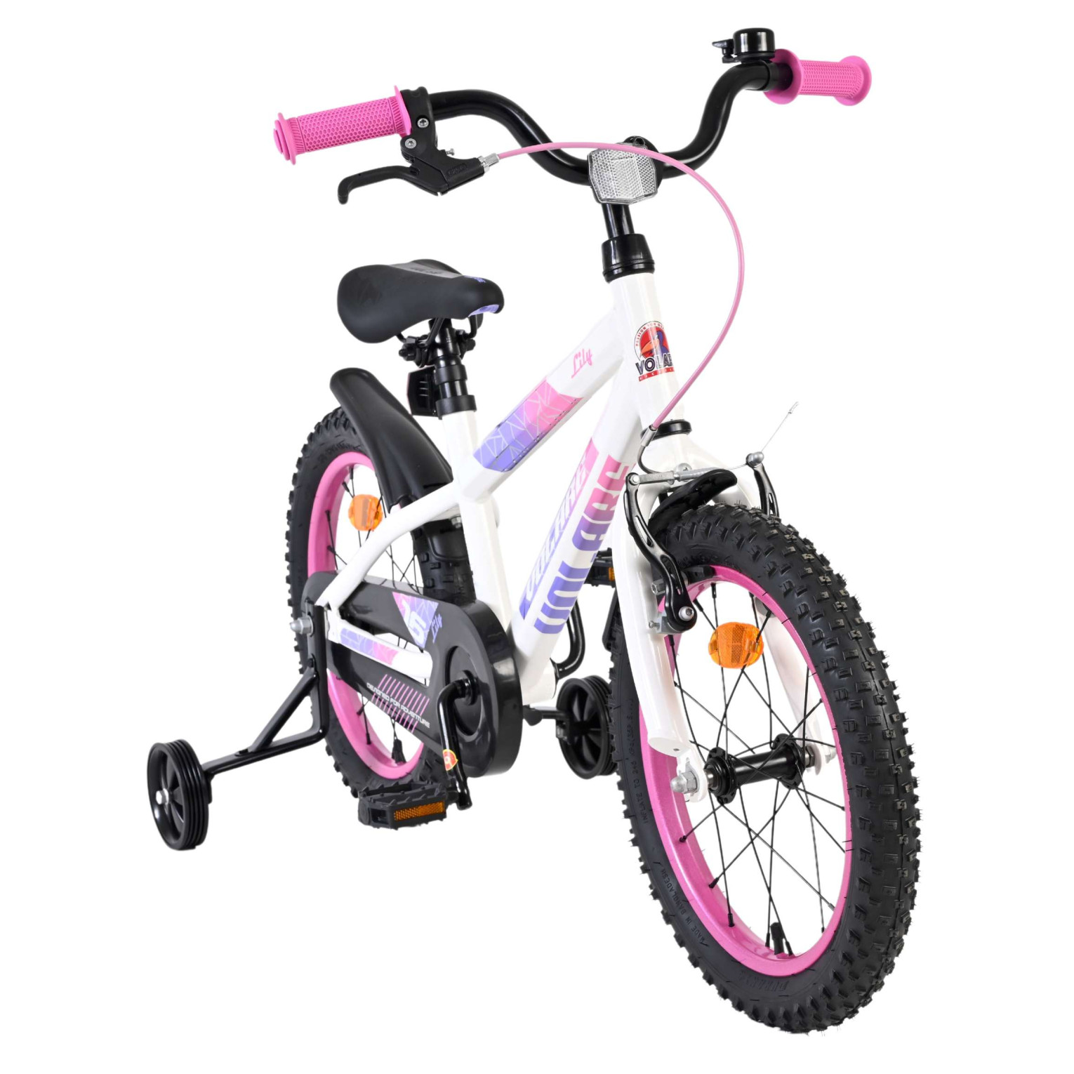Volare Lily Fiets - 16 inch - Wit Roze Paars
