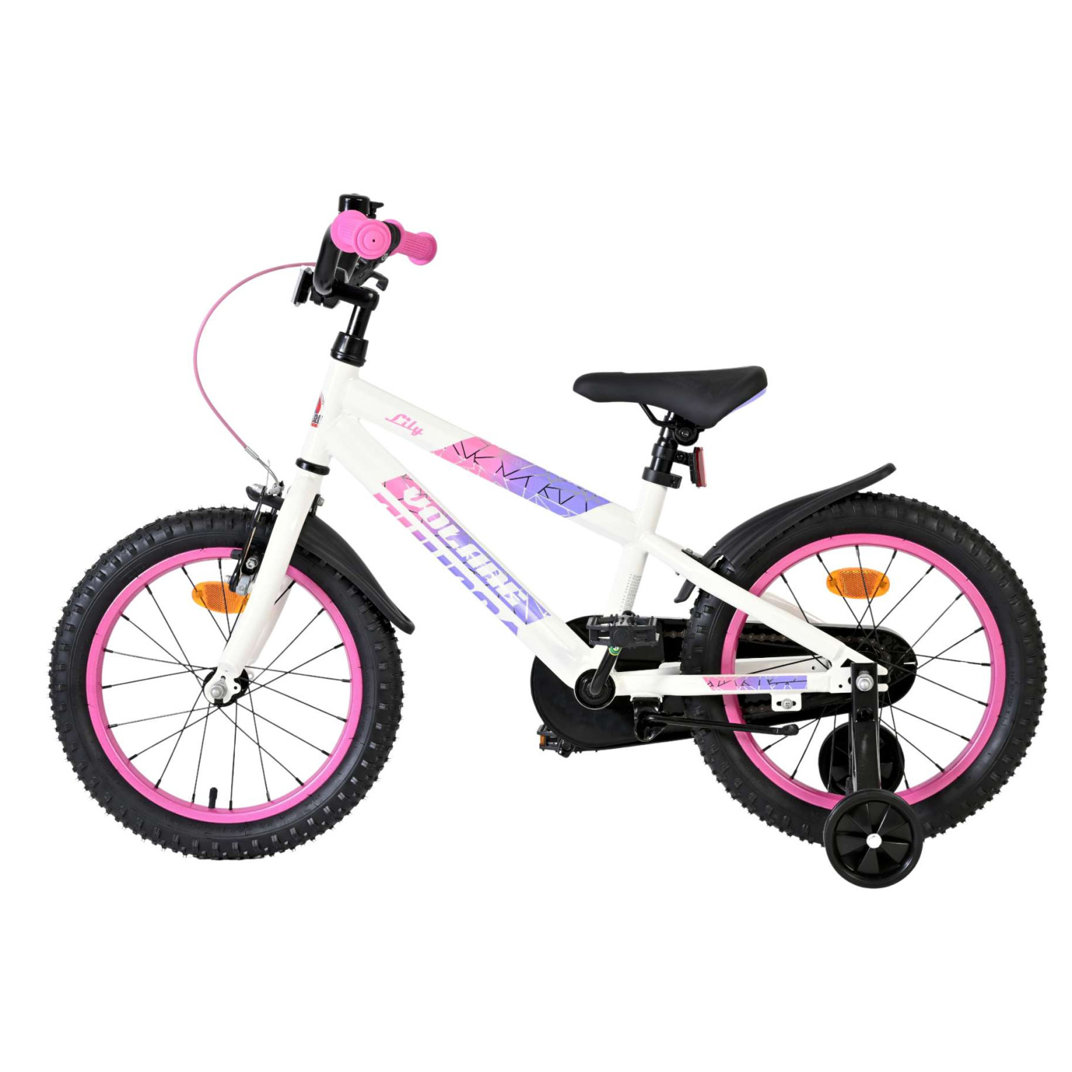 Volare Lily Fiets - 16 inch - Wit Roze Paars