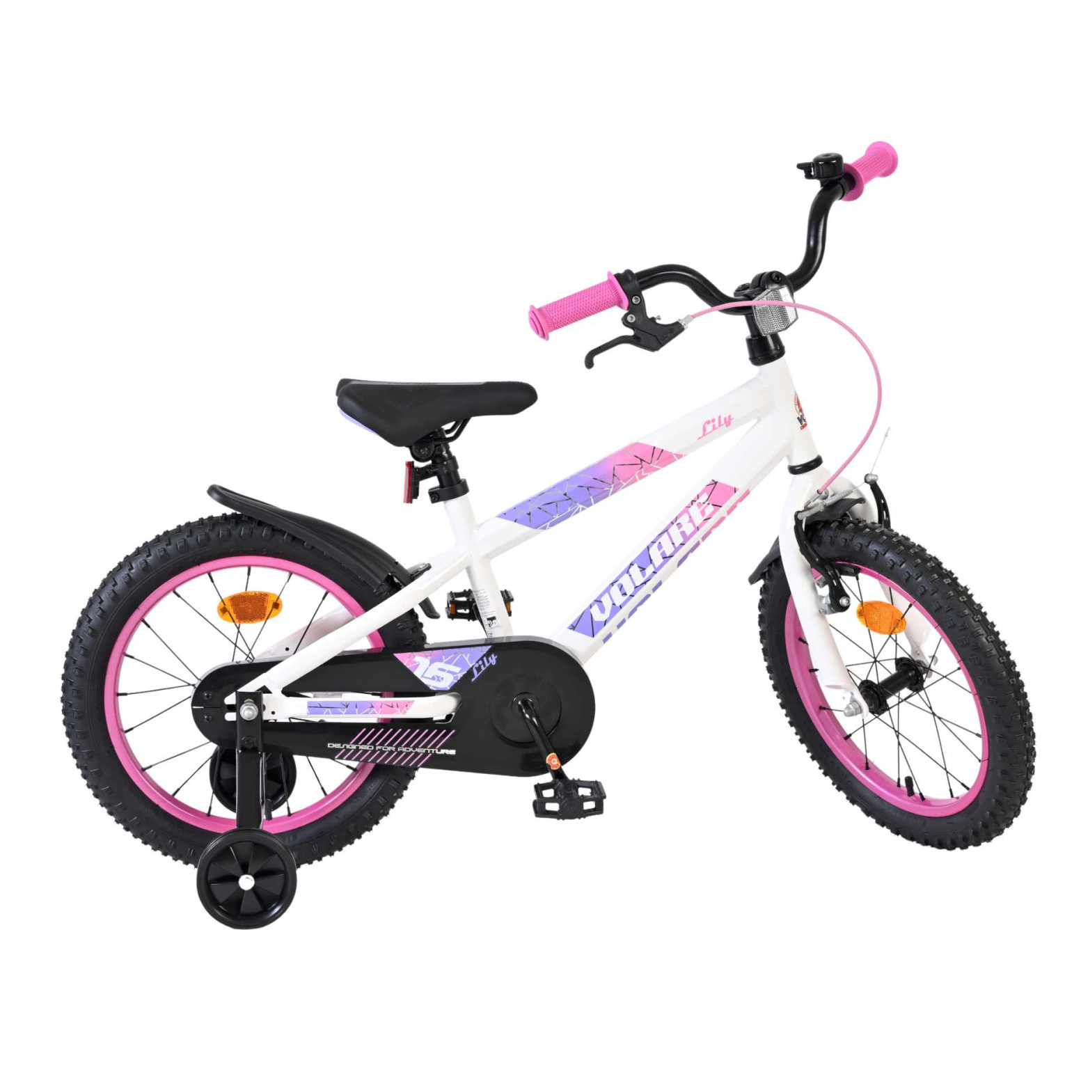 Volare Lily Fiets - 16 inch - Wit Roze Paars