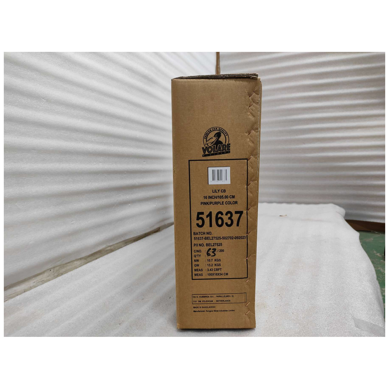 Volare Lily Fiets - 16 inch - Wit Roze Paars