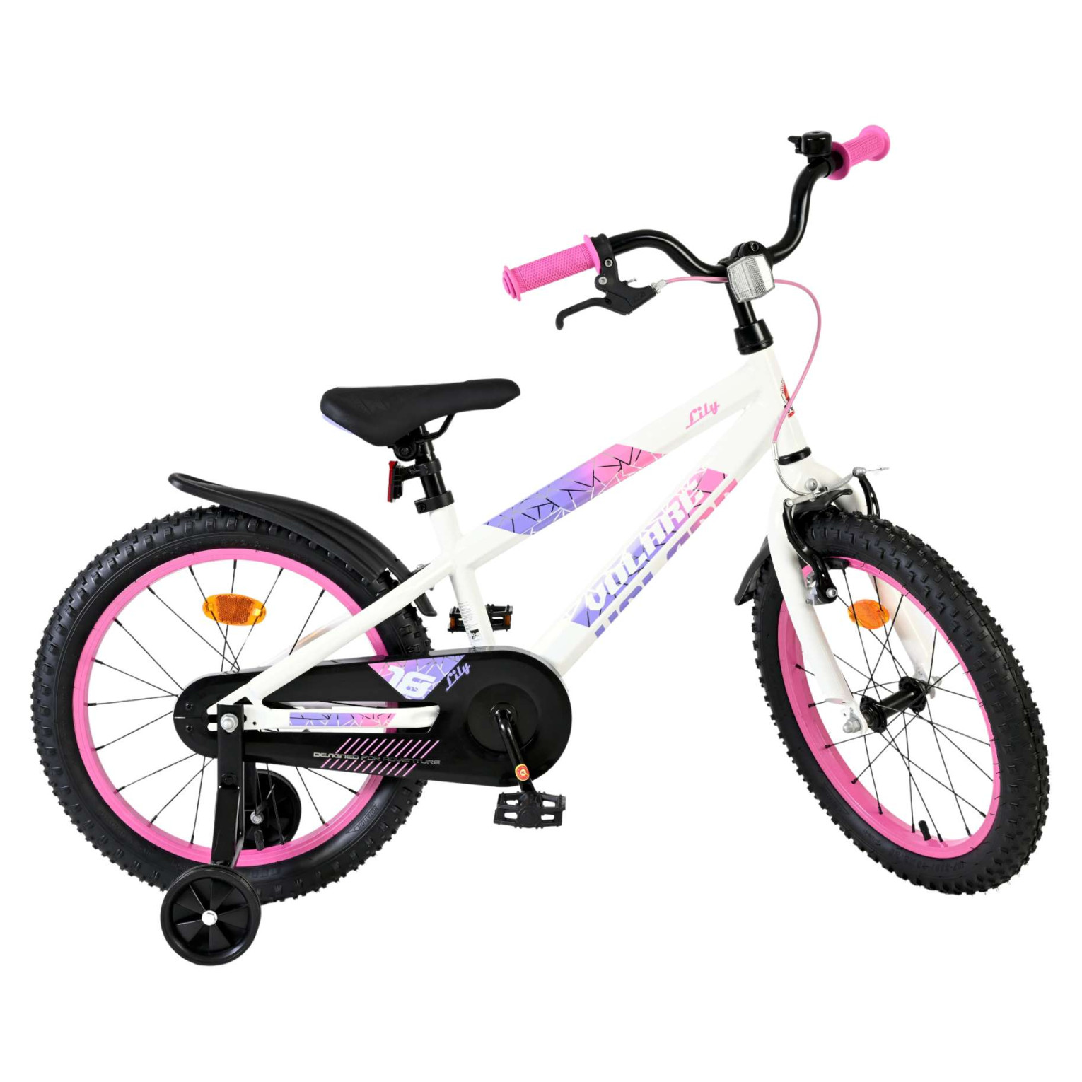 Volare Lily Fiets - 18 inch - Wit Roze Paars