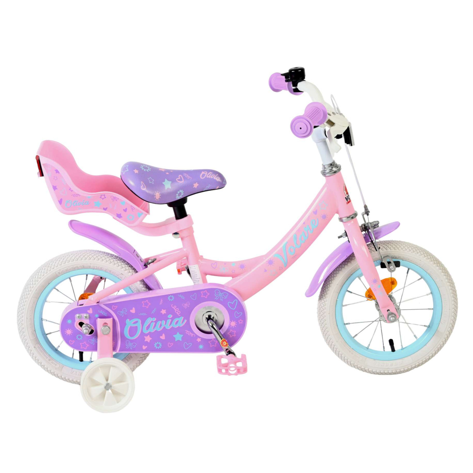 Volare Olivia Fiets - 12 inch - Roze